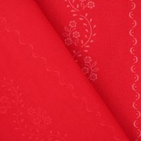 Baumwollstoff Trachten Blumen Ranken Punkte pink weiß 1.50m Breite