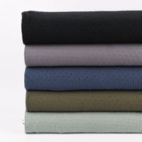 Double Gauze Musselin DOBBY Knötchen einfarbig jeansblau 1.35m Breite
