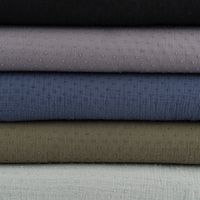 Double Gauze Musselin DOBBY Knötchen einfarbig jeansblau 1.35m Breite