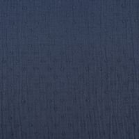 Double Gauze Musselin DOBBY Knötchen einfarbig jeansblau 1.35m Breite