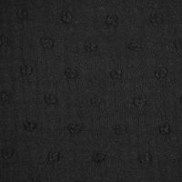 Double Gauze Musselin DOBBY Knötchen einfarbig schwarz 1.35m Breite