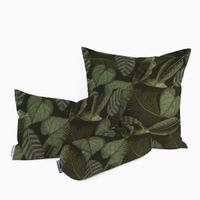 SCHÖNER LEBEN. Kissenhülle Outdoor Botanic Leaf Detailed Blätter Exo