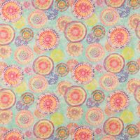 SCHÖNER LEBEN. Tischläufer Outdoor Mandala Watercolour mint bunt