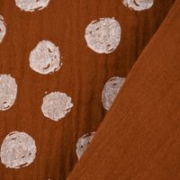 74247-Double-Gauze-Musselin-GOTS-Bio-DOTS-Punkte-Tupfen-braun-weiss-1-30m-Breite-KW11-141831Capture0177.jpg Double Gauze Musselin Organic Bio DOTS Punkte Tupfen braun weiß 1.30m Breite