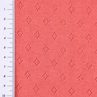 Feinstrick Jersey Baumwolle Pointoille Lochmuster uni koralle 1.4m