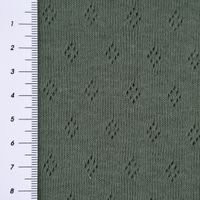 Feinstrick Jersey Baumwolle Pointoille Lochmuster uni altgrün 1.4m