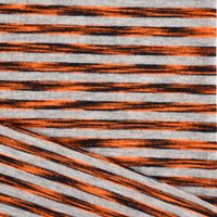 Strickschlauch Bündchenstoff feStreifen 5mm grau orange schwarz melie