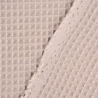 Bekleidungsstoff Waffelpique Baumwolle uni taupe 1.45m Breite