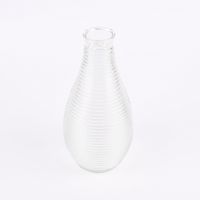 Vase bauchig geprägt verschiedene Muster Glas klar 11x24cm