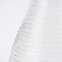Vase bauchig geprägt verschiedene Muster Glas klar 11x24cm