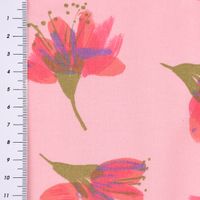 Rico Design Baumwollstoff Aquarellblüten rosa bunt 50x140cm