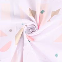Rico Design Baumwollstoff Grafisches Muster weiß gold bunt 50x140cm