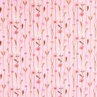 Rico Design Baumwollstoff Wildblumen rosa bunt 1.4m Breite