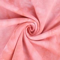 French Terry Sommersweat angeraut TIE DYE Batik rosa lachs 1.50m