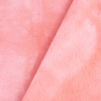 French Terry Sommersweat angeraut TIE DYE Batik rosa lachs 1.50m