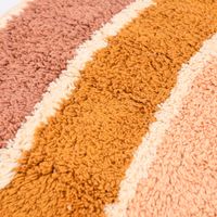 Sass & Belle Vorleger Regenbogen mit Quasten creme rosa 64x50cm