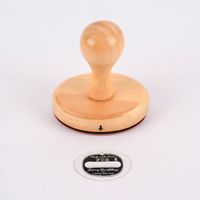 Rico Design Holz-Stempel Made with Love Merry Christmas oval