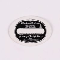 Rico Design Holz-Stempel Made with Love Merry Christmas oval