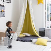 Rasch Textil Dekostoff Baumwollstoff Bambino Fun Punkte gelb 1.40m