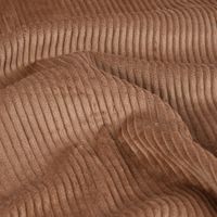 Cord Baumwolle Bekleidungsstoff Dekostoff 4.5W grob vorgewaschen einfarbig hellbraun 1.4m Breite