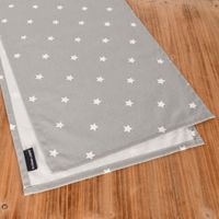 SCHÖNER LEBEN. Tischläufer Twinkle Sterne grau weiß 40x160cm