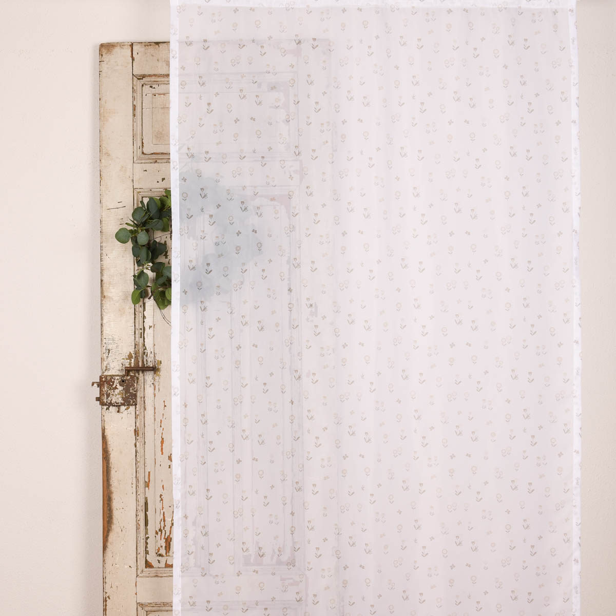 Rasch Textil Gardinenstoff Voile transparent Forest Flower Blumen weiß