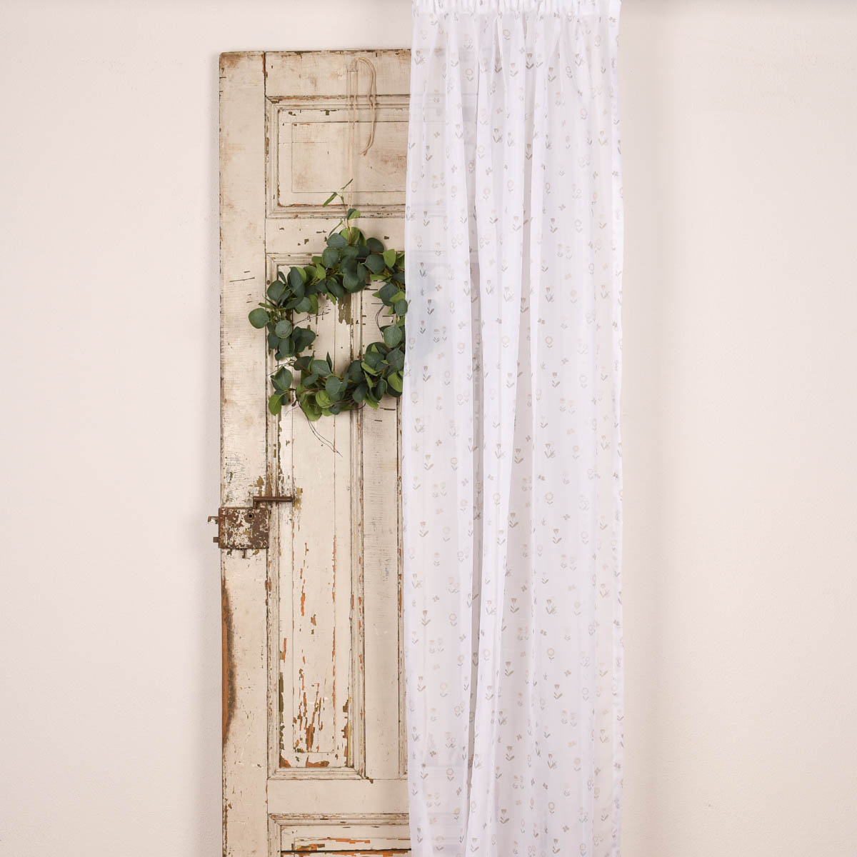 Rasch Textil Gardinenstoff Voile transparent Forest Flower Blumen weiß