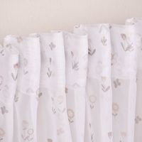 Rasch Textil Gardinenstoff Voile transparent Forest Flower Blumen weiß