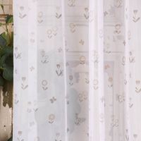Rasch Textil Gardinenstoff Voile transparent Forest Flower Blumen weiß