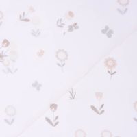 Rasch Textil Gardinenstoff Voile transparent Forest Flower Blumen weiß