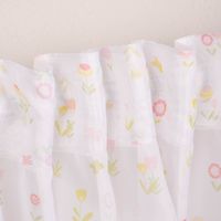 Rasch Textil Gardinenstoff Voile transparent Forest Flower Blumen weiß