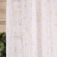 Rasch Textil Gardinenstoff Voile transparent Forest Flower Blumen weiß