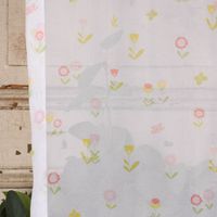 Rasch Textil Gardinenstoff Voile transparent Forest Flower Blumen weiß