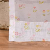 Rasch Textil Gardinenstoff Voile transparent Forest Flower Blumen weiß