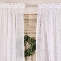 Rasch Textil Gardinenstoff Voile transparent Forest Flower Blumen weiß