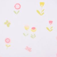 Rasch Textil Gardinenstoff Voile transparent Forest Flower Blumen weiß