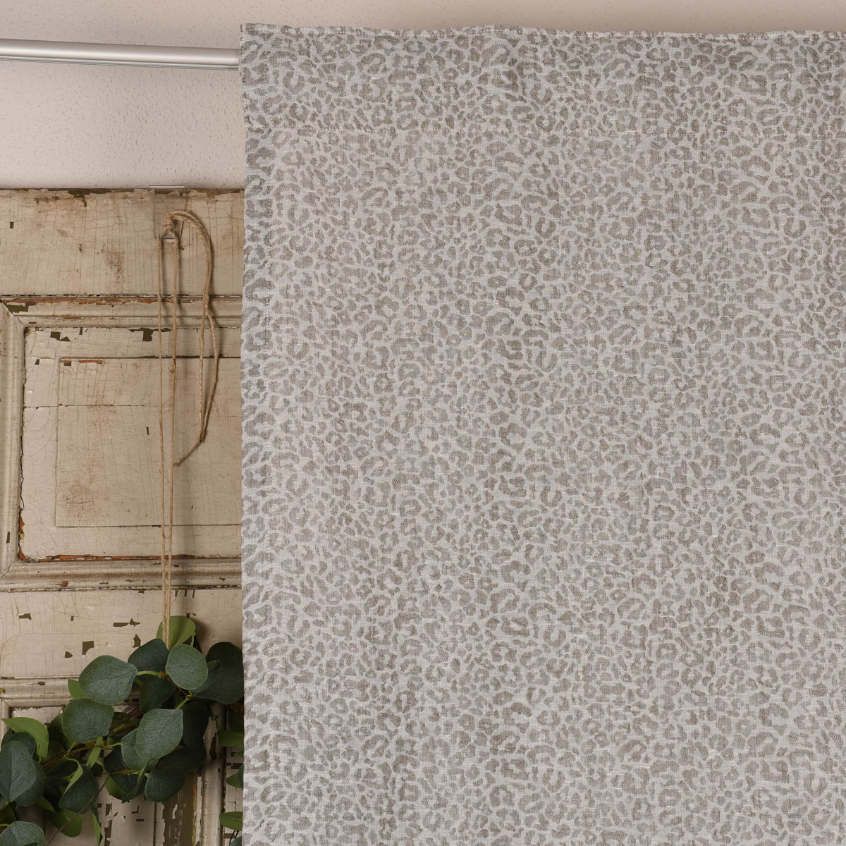 Rasch Textil Dekostoff Leinen Inbetween Safari Leomuster grau 300cm