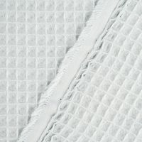 Bekleidungsstoff Waffelpique Baumwolle uni rauchmint 1.45m Breite
