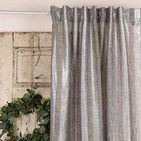 Rasch Textil Stores Shine Längsstreifen Leinenstruktur grau silber 30
