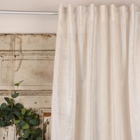 Rasch Textil Stores Shine Längsstreifen Leinenstruktur creme 300cm