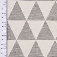 Dekostoff Doubleface Premium Triangel Retro Scandi grau hellbeige 1.4m