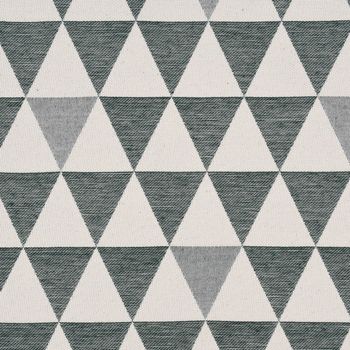 Dekostoff Doubleface Premium Triangel Retro Scandi grün hellbeige 1.4