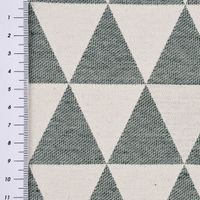 Dekostoff Doubleface Premium Triangel Retro Scandi grün hellbeige 1.4