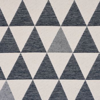 Dekostoff Doubleface Premium Triangel Retro Scandi blau hellbeige 1.4m