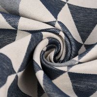 Dekostoff Doubleface Premium Triangel Retro Scandi blau hellbeige 1.4m