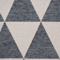 Dekostoff Doubleface Premium Triangel Retro Scandi blau hellbeige 1.4m