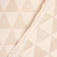 Dekostoff Doubleface Premium Metallic Triangel Retro Scandi gold hellb