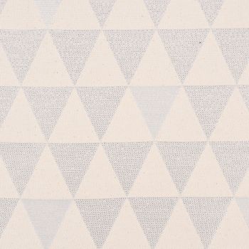 Dekostoff Doubleface Premium Metallic Triangel Retro Scandi silber hel