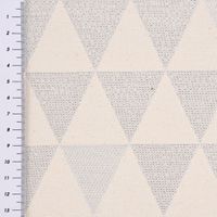 Dekostoff Doubleface Premium Metallic Triangel Retro Scandi silber hel