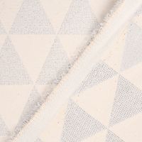 Dekostoff Doubleface Premium Metallic Triangel Retro Scandi silber hel